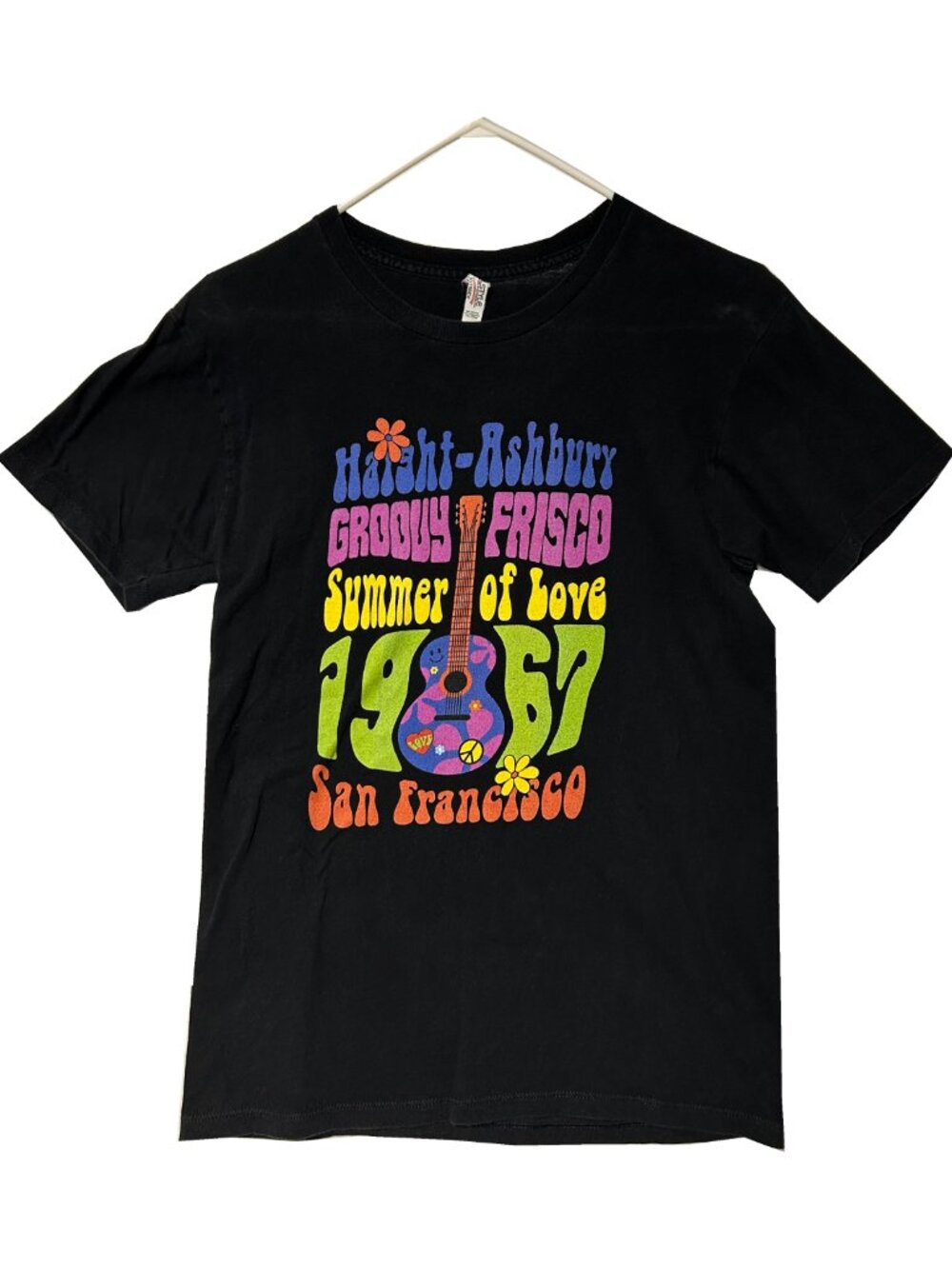 Men's Summer of Love 1967 Black Short Sleeve Tee